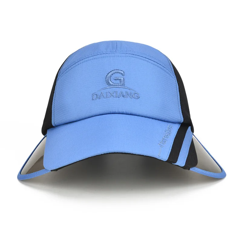 2019 Summer Outdoor Baseball Cap Retractable Anti-UV Breathable Quick Dry Hat Sun Protection Adjustable Visor Men Women