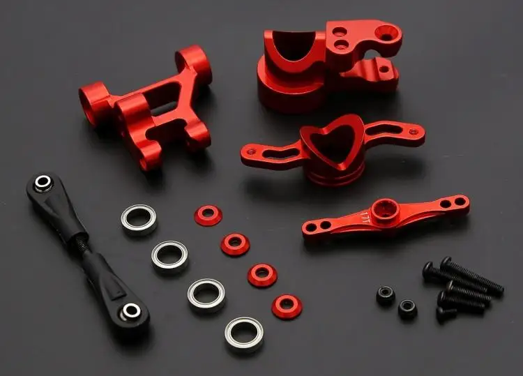 Aluminum Push-Pull Steering Wiper Arm Double Cog 15T 17T Kit for 1/5 scale LOSI 5IVE-T Rovan LT and SLT