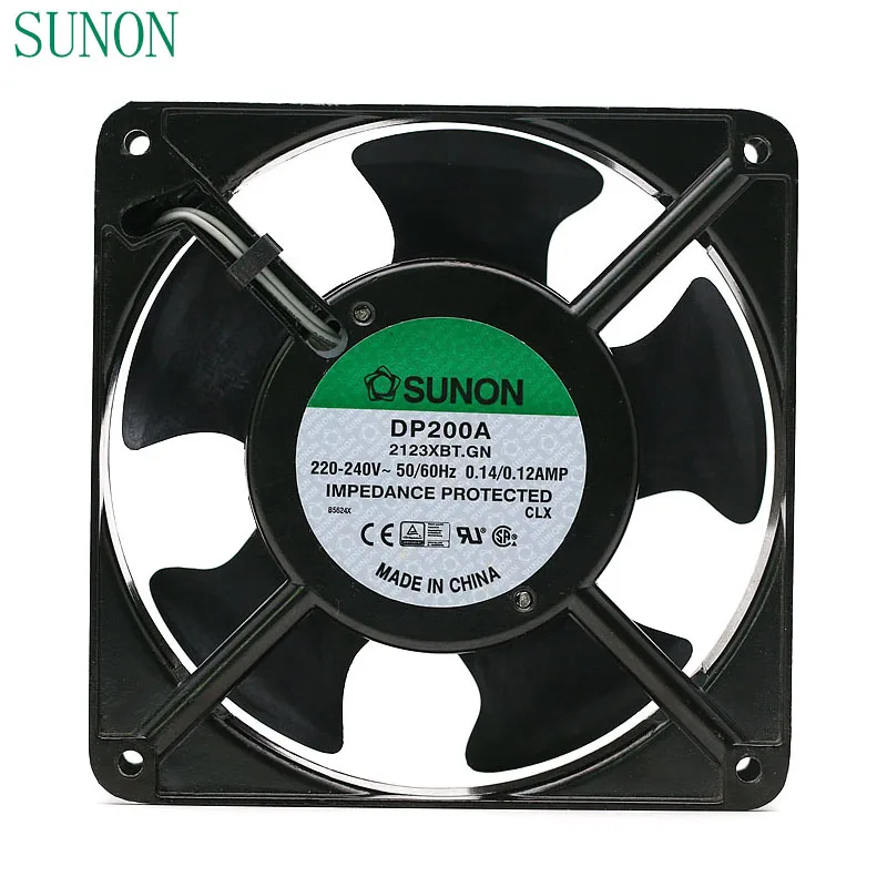 

AC 220V fan For Sunon DP200A P/N 2123XBT.GN 0.14A 12038 220V 120*120*38mm industrial case cabinet cooling fan 120mm