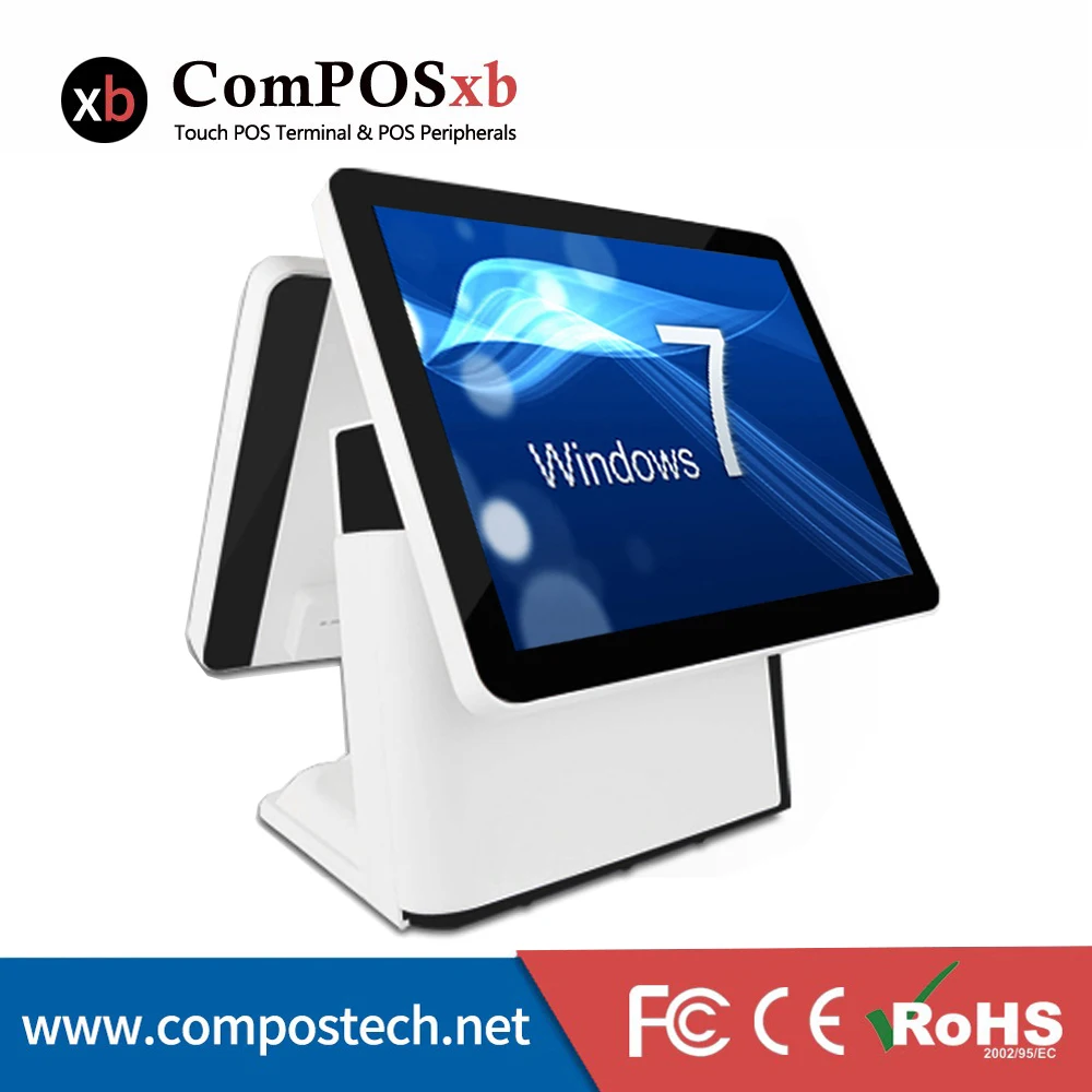 High Quality Pos System All In One Pc With Touch Screen Monitor Double Display