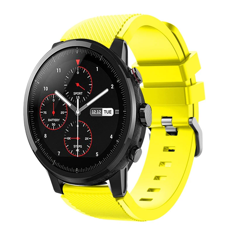 22mm Silicone Band Correa Strap For Samsung Galaxy Watch 46mm/Gear S3 Frontier/Huawei Watch GT GT2 46mm/Huami Amazfit GTR 3 47mm