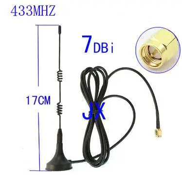 433MHz high gain 7dBi magnet whip antenna 433M Wireless RF Data Transceiver Module aerial SMA male