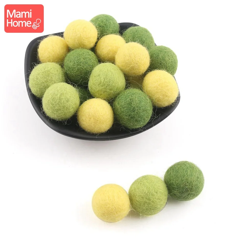 25pc Wool Balls Coloiful Beads Christmas Gift DIY Crafts Baby Nursing Accseeories Decor Room Felt Wool Soft Making Baby Bed