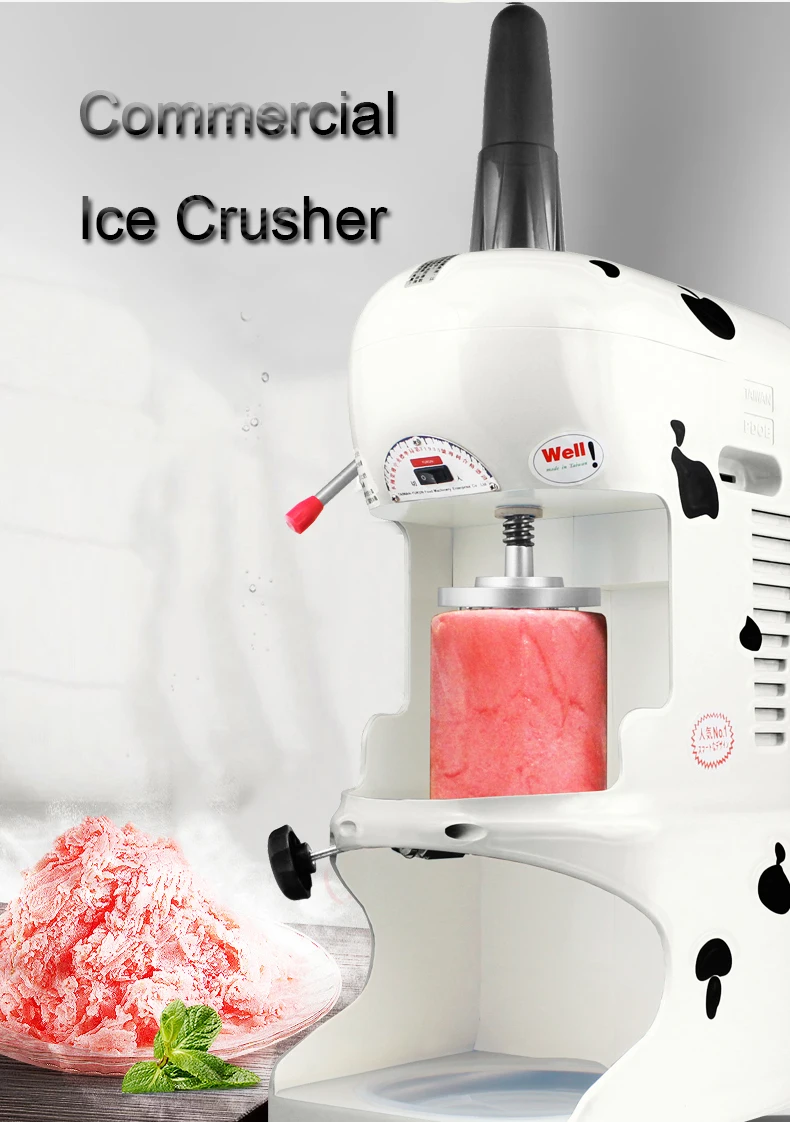 Ice Crusher Commercial Snow Ice Maker Shaving Machine Automatic Snow Ice Shaver Block Shaving Machine Easy Operate Ice Crusher