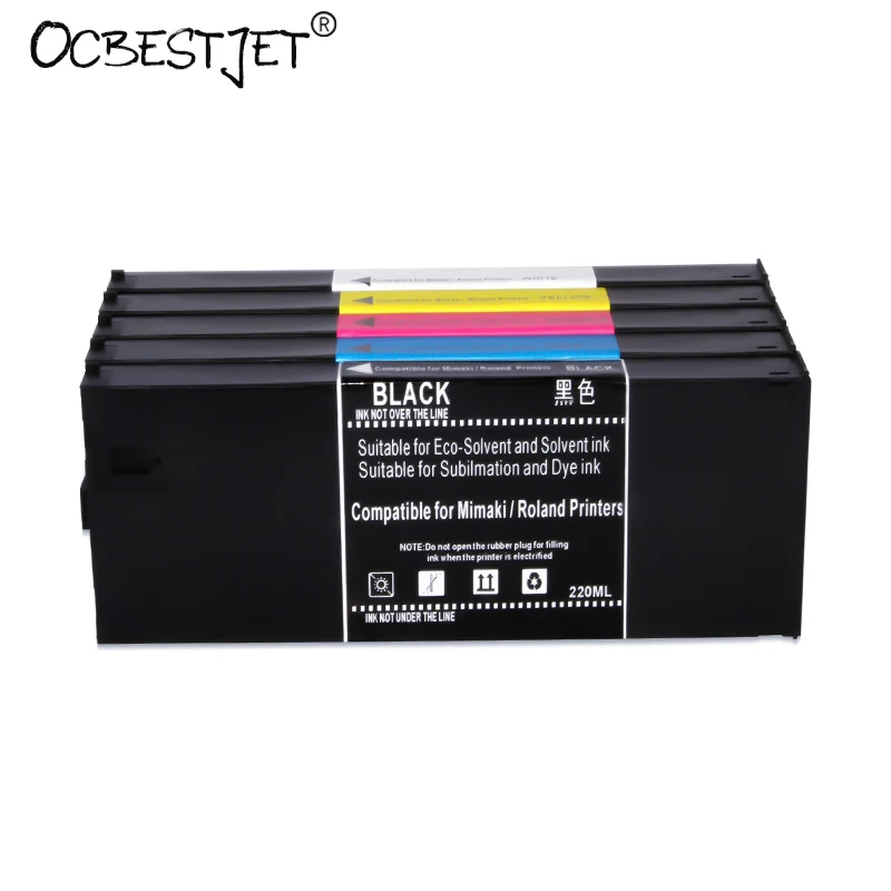 ECO-UV Ink Cartridge Full With 220ML UV Ink For Roland LEF-300 LEF-20 LEF-12 LEJ-640 LEC-540 LEC-330 (7 Colors Are Available)