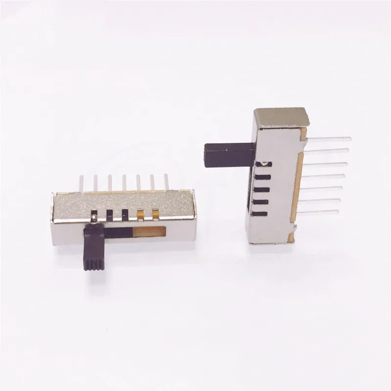 5pcs SS-15E01 (1P5T) 5 Positions Toggle Slide DIP Switch without Fixed Foot and 7 Pins Vertical