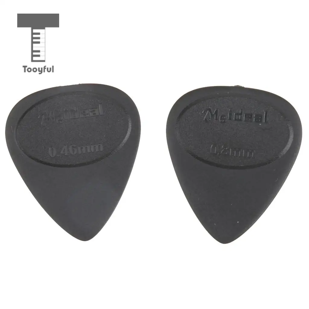 Tooyful 10Pcs Black Acoustic Guitar Picks Different thickness Non-Slip Plectrums Accessory for Bass Ukulele  Mandolin Guitars