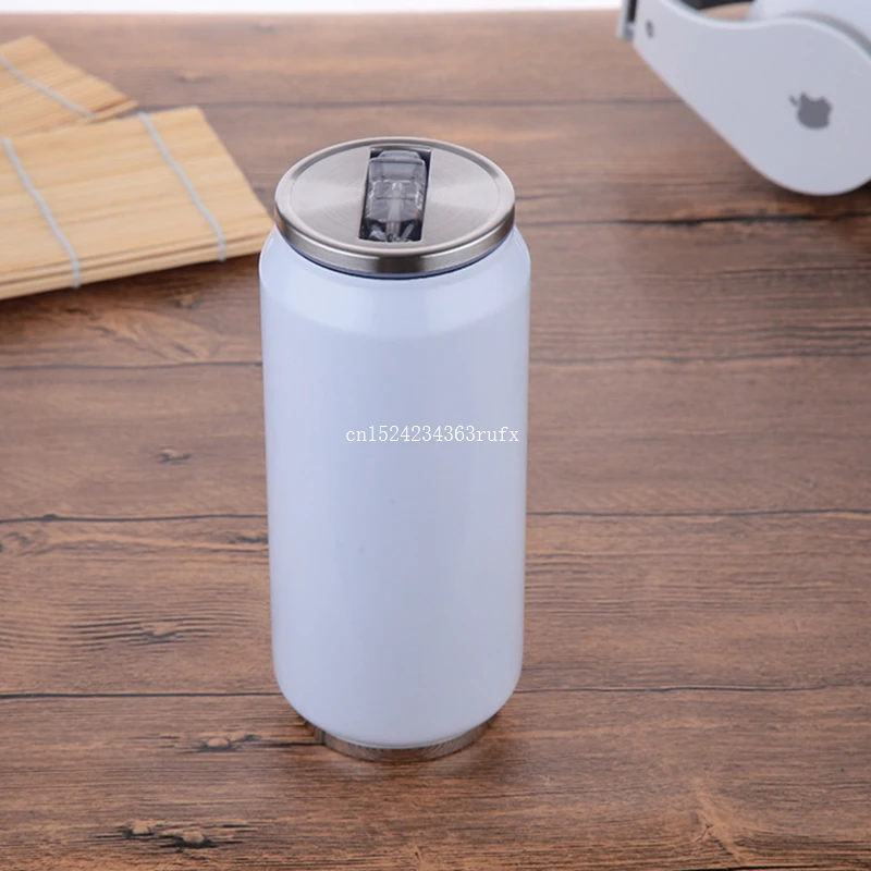 20pcs Stainless Steel Coffee Mugs with Flip up 12oz 17oz Thermos Double Walled Soda Cans Vacuum Insulated Straw Flask Mug NEW