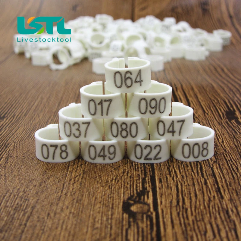 100pcs Pigeon Foot Ring Plastic Multi Color Bird Pigeon Foot Ring No.001-100 Bird Identification Poultry Chicken Farming