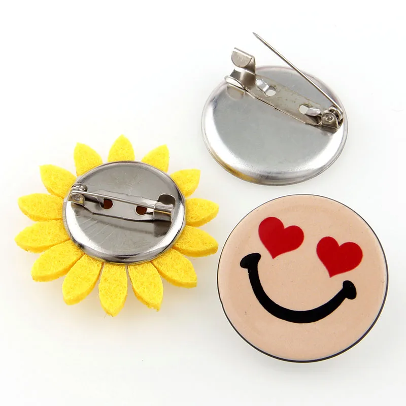 30pcs Metal Sliver Color 20 25 30 mm Round Brooch Base Cabochon Blanks Trays with Brooch Pins Cameo Cabochon Base Setting
