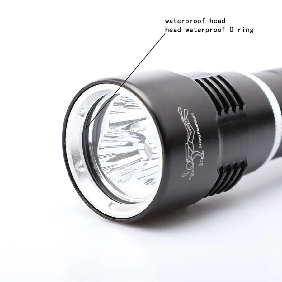 YUPARD Waterproof Underwater diving diver 3*XM-L2 LED Flashlight Torch Lamp Ligh super T6 diver 30m outdoor sport camp fishing
