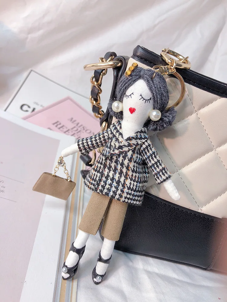 Real Mink Fur Keychain Bag Pompom Bag Charm KeyRing Luxury Car Jewelry Pendant Girlfriend Gift