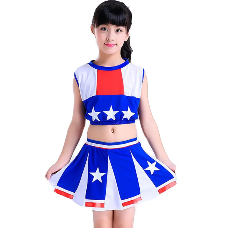 Uniformes de cheerlíder para meninas, roupas de equipe de torcida, para crianças, classe calisthenics, uniformes de líder de torcida, crianças