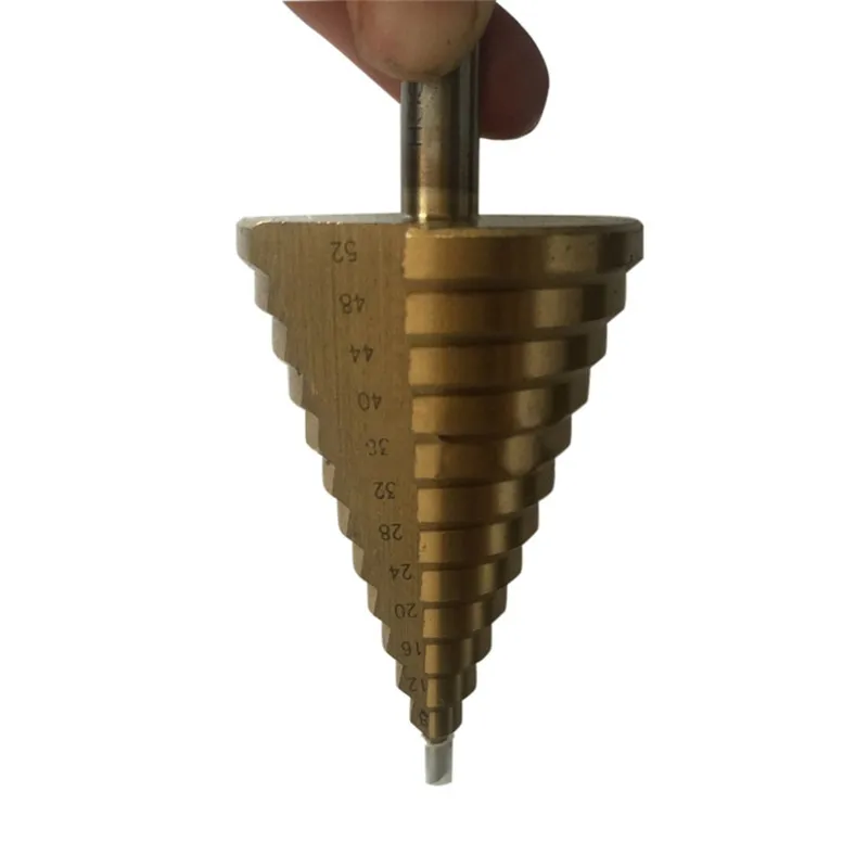 Brocas cônicas passo 4-52mm para metal, cortadores hexagonais de titânio para metal, cones de energia, ferramentas de madeira, brocas para metal hss dz103