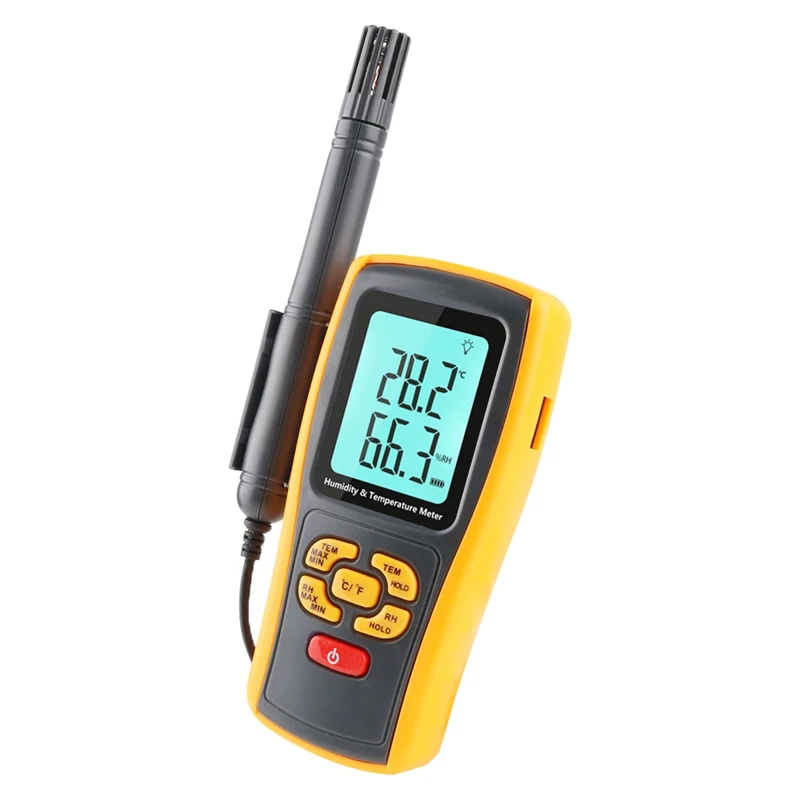 Industrial Digital Thermometer Hygrometer K-type Thermocouple Probe Lab Air Humidity Temperature Meter USB Data Logger GM1361