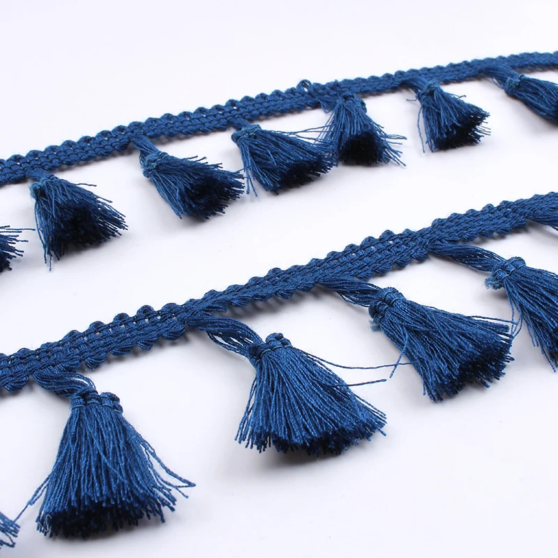 5yards/lot Blue Fringe Drop Lace Trims Tassel Lace Ribbon Handmade Sewing Clothes Accessory DIY Wedding Party Curtain Crafts