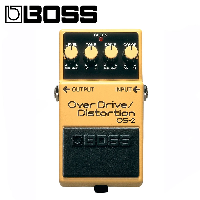 Boss OS-2 Audio Overdrive and Distortion Effects Pedal for Guitar and Bass Bundle with Picks, Polishing Cloth and Strings Winder