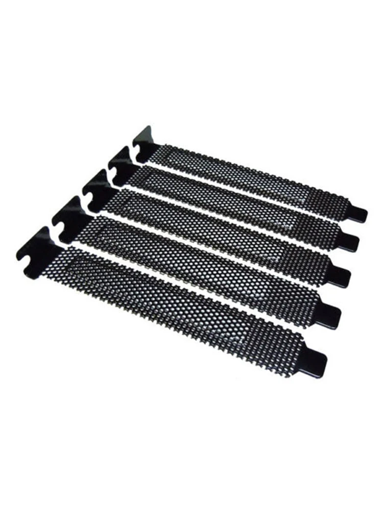 5Pcs PCI Slot Cover Dust Filter Blanking Plate Hard Steel With Screws Desktop PC Case Bezel Bit Expansion Plug-In