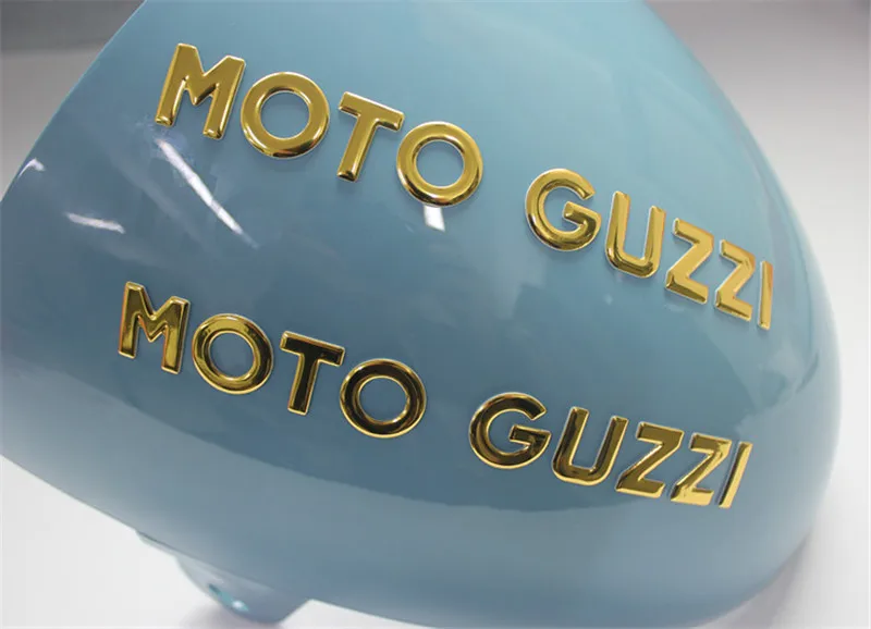 3D Moto Guzzi Stiker Stiker Emas Warna Perak Sepeda Motor MOTO Sepeda Tahan Air 3D Decals Stiker