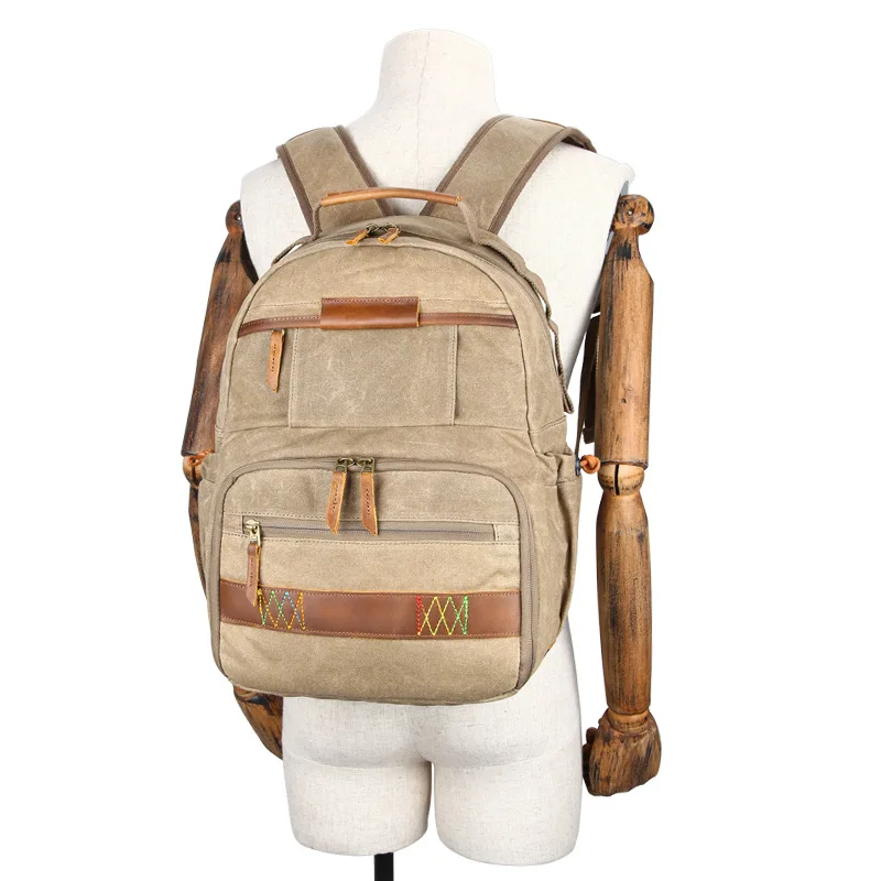 

SLR canvas camera bag spot wholesale waterproof backpack SLR camera bag shoulder photography backpack