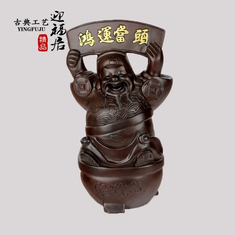 Lucky red wood wooden crafts ebony real wealth boutique Wenwan Home Furnishing desktop jewelry ornaments