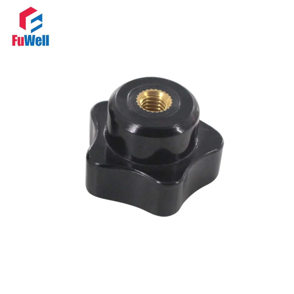 Ручка-звездочка M6/M8/M10, внутренняя резьба, бакелитовый материал, Гайка Зажимная ручка, ручки с латунной резьбой