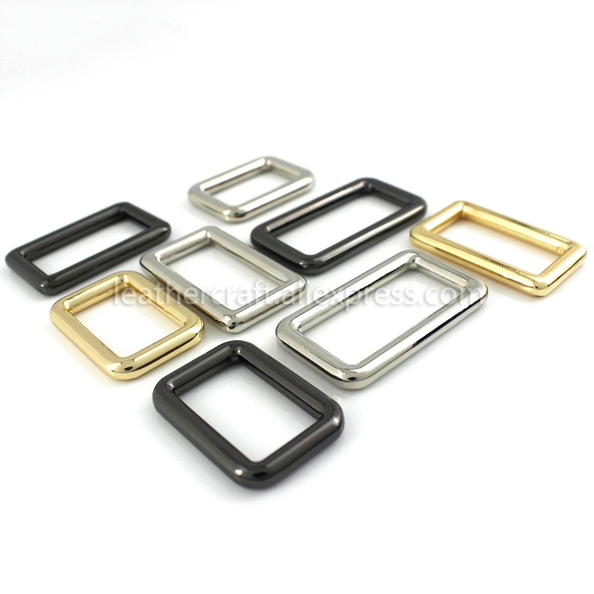 1pcs Metal mould cast Rectangle Ring Buckle Loops for Webbing Leather Craft Bag Strap Belt Buckle Garment Luggage DIY Accessory