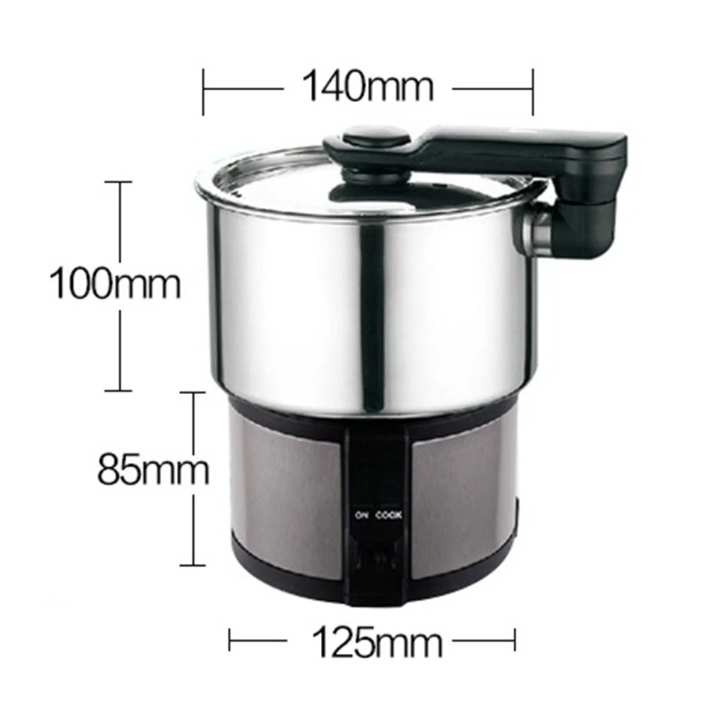 DMWD 110V-240V 1.2Lแบบพกพาไฟฟ้าสำหรับในต่างประเทศเดินทาง 304 สแตนเลสมินิไฟฟ้ากาต้มน้ำนมน้ำซุปหม้อ