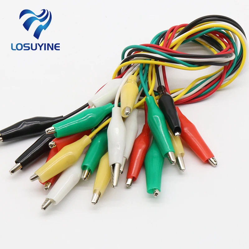 Brand New 10pcs Alligator Clips Electrical DIY Test Leads Alligator Double-ended Crocodile Clips Roach Clip Test Jumper Wire