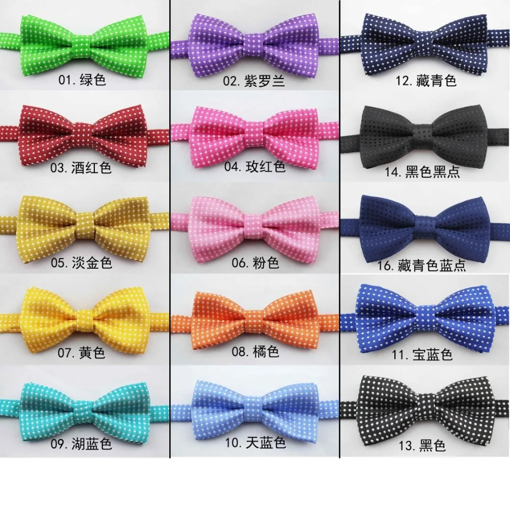 

HOOYI 2019 Dot boys bow tie butterfly polyester baby bowtie kids neck ties necktie gravata corbata size S