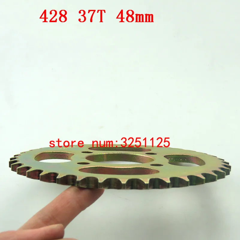 Free shipping motorcycle scooter drive gear 428 37T tooth 48mm / 154mm rear chain sprockets for Chinese ATV Quad Pit Dirt Bike