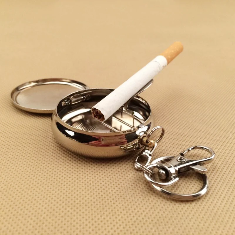 Cool Cat Portable Ashtray Outdoor Ash Tray Round Metal Ashtray Metal Pocket Ashtray Portable Ash Tray Smoking Accessories Smoke