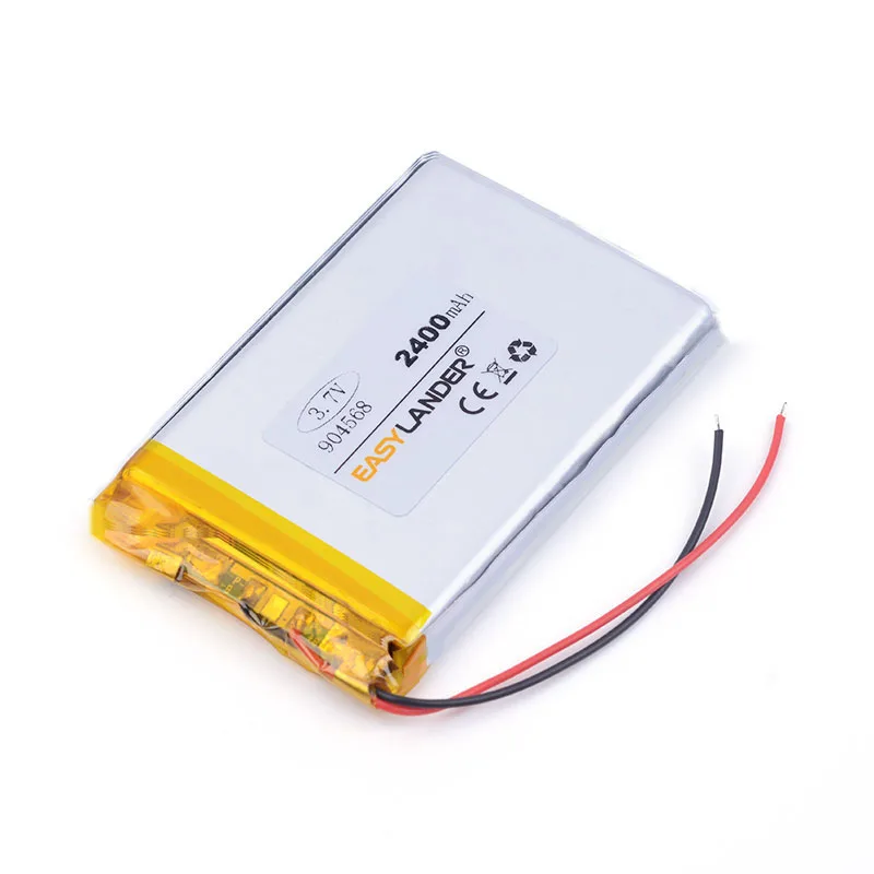 3,7V 2400mAh 904568   Bateria recarregável de polímero de íon-lítio de lítio