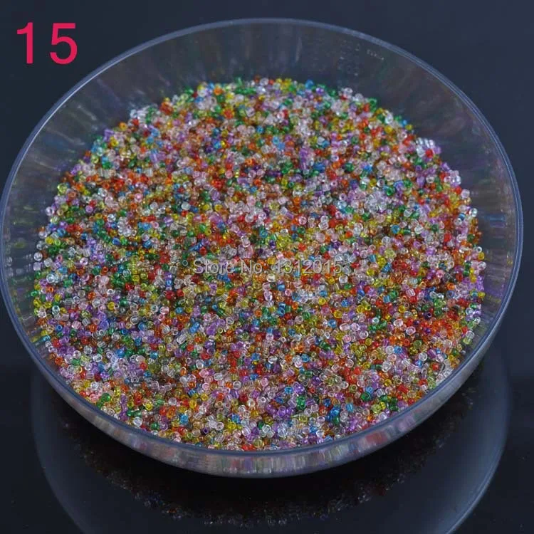 15 colors 2mm 1500pcs Czech Seed Spacer beads Crystal glass beads For jewelry handmade DIY Free shipping BL001-2XX