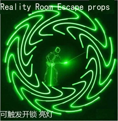 

Reality Room Escape props authorities Light at the same time unlock 4pcs light-sensitive receivers Lighting putter Sound