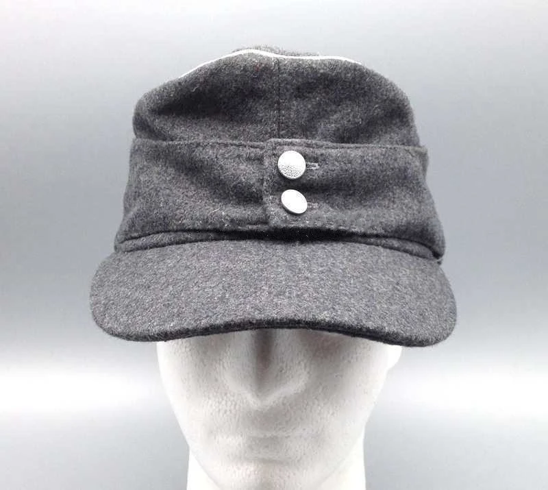 WWII WW2 MILITARY GERMAN WH EM OFFICER M43 PANZER WOOL FIELD CAP GREY IN SIZES