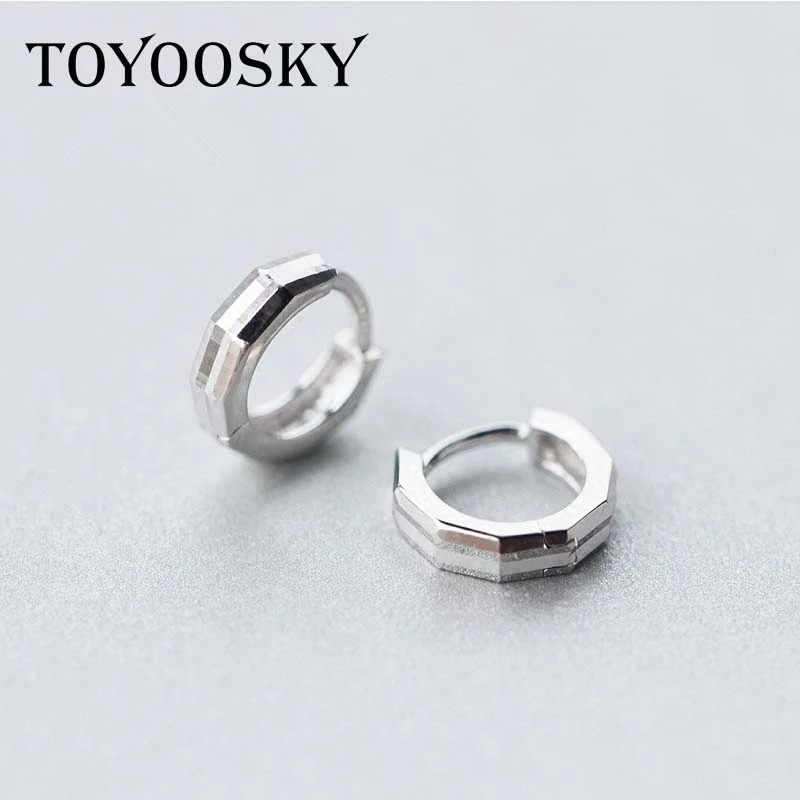 925 sterling silver ear clip women temperament men's fashion personality couple small ear ring contracted geometric earring