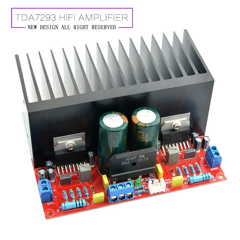 

dual AC12-32V 2.0 channel TDA7293 100+100W HIFI Stereo Audio Amplifier Board