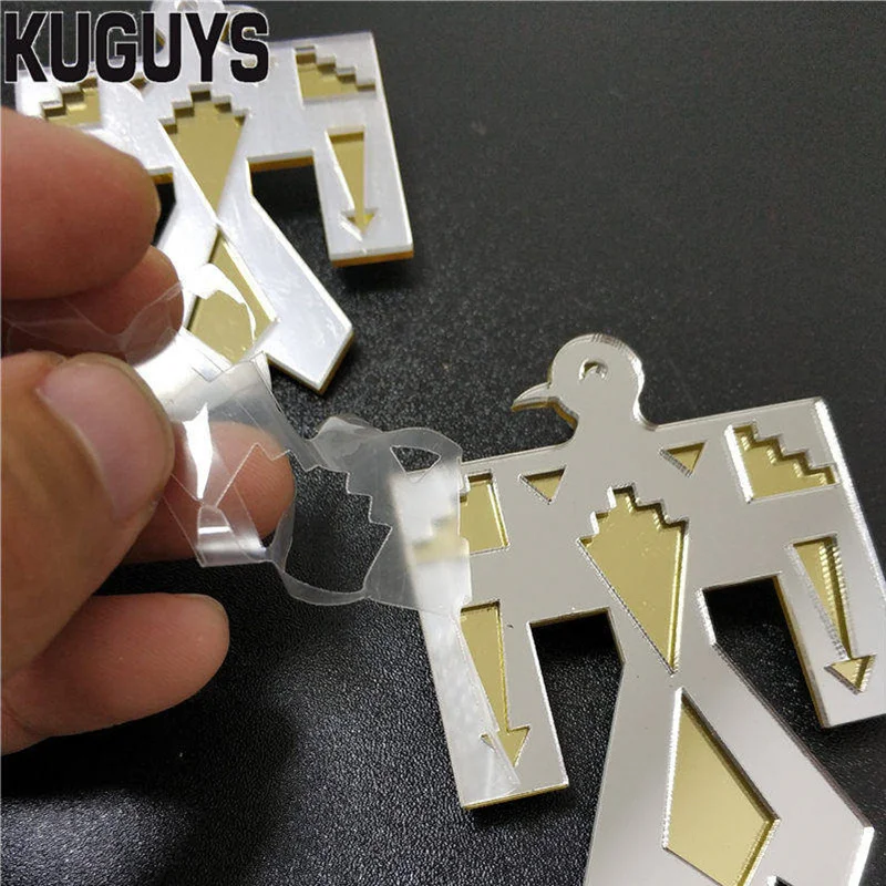 KUGUYS Fashion Acrylic Jewelry Mirror Large Bird Stud Earrings for Women HipHop Rock Earring