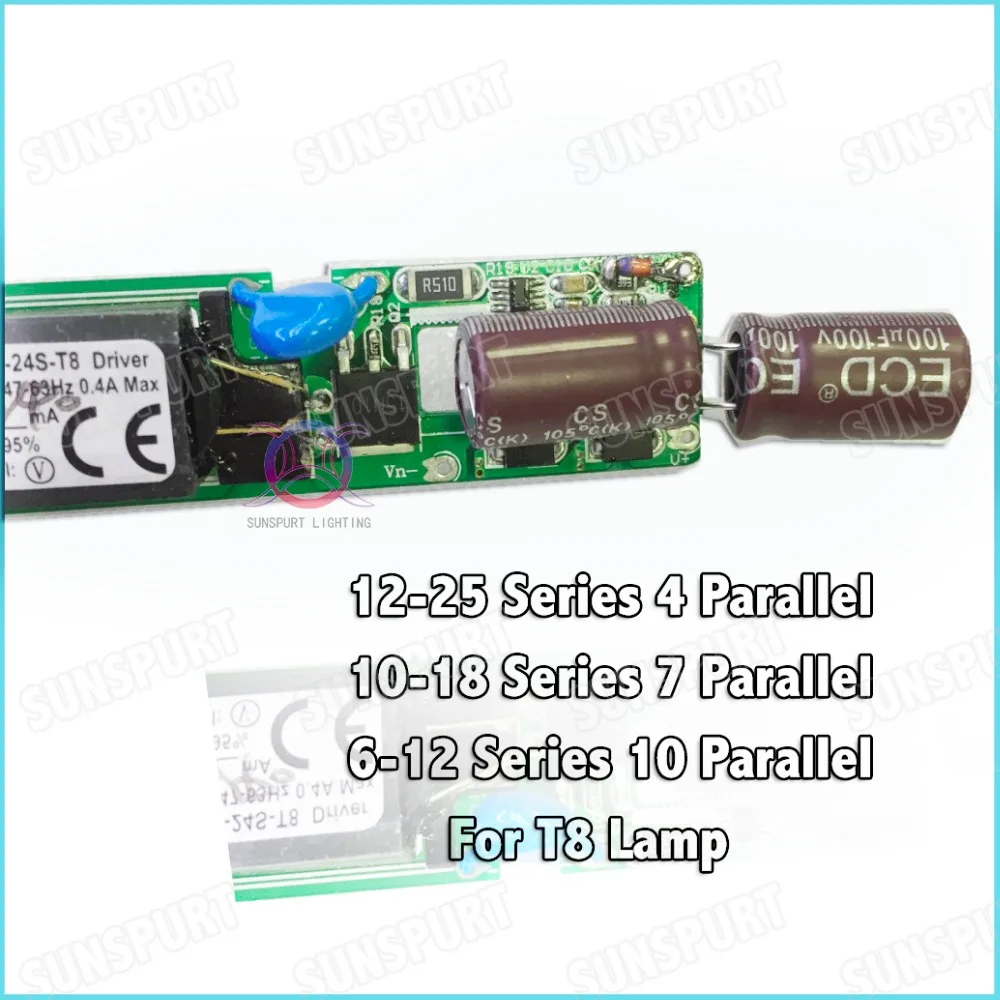 5Pcs CE PFC No Flicker 25W AC85-277V LED Driver 10-18x2W 450MA DC30-60V Constant Current LED Power For LED T8 Lamp Free Shipping