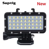 Luz subacuática para buceo, lámpara LED impermeable + batería para GoPro Hero 5 6 7 8 Session 5 Xiaomi Yi 4K Lite Mijia Sjcam SJ6/7/8/9 H9