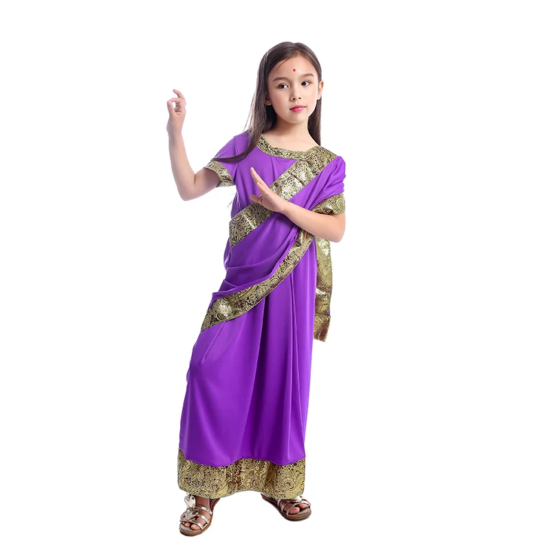 Glamorous Indian Girls Dress-up Children Nativity Bollywood Princess Fancy-dress Costume