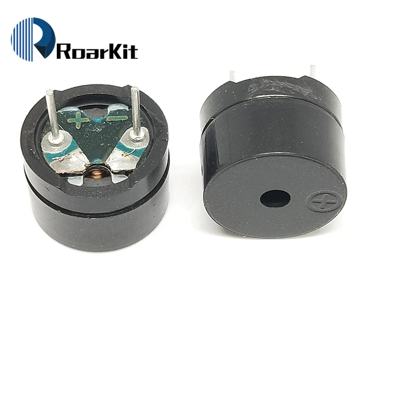 Alarme eletrônico passivo campainha, 10 peças, 2pin 16r 12x8.5mm 12085 16 ohm resistência 2khz 3/5/9/12v componentes acústicos universais