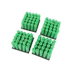 Mounting screws green 6 mm non-slip plastic dowel 100 pieces