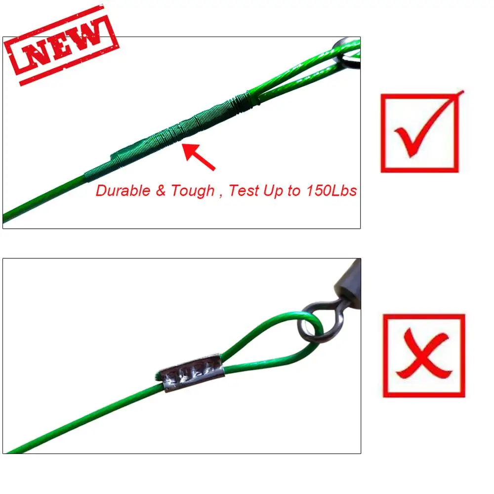 10pcs 50cm Fishing Line Leader Wire Test 88Lbs/40kg Anti-bite Steel Wire Line Leashs Heavy-duty Fishing Connector for Lure - AliExpress 18 10pcs 50cm Fishing Line Leader Wire Test 88Lbs/40kg Anti-bite Steel Wire Line Leashs Heavy-duty Fishing Connector for Lure - AliExpress 18