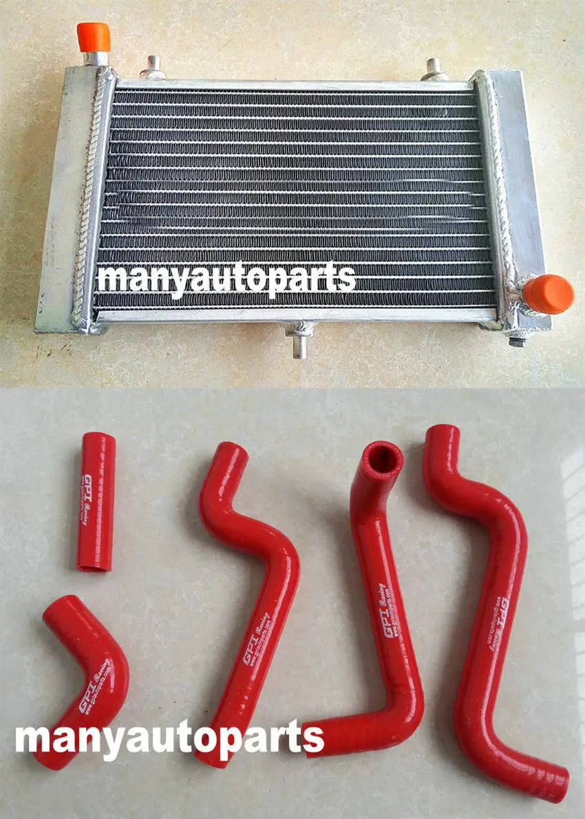 

Алюминиевый радиатор + силиконовый шланг охлаждающей жидкости для Aprilia RS125 RS 125 1995-2010 2-тактный RS-125 1996 97 98 99 2010 RED