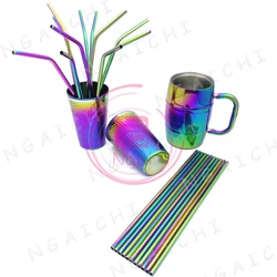 Stainless Steel Rainbow Mug, Water Cup, Drink Cup, Beer, Drinking, Colorful, Large Drink-ware, Cold Blackpot, Yill-Pit Scuttle