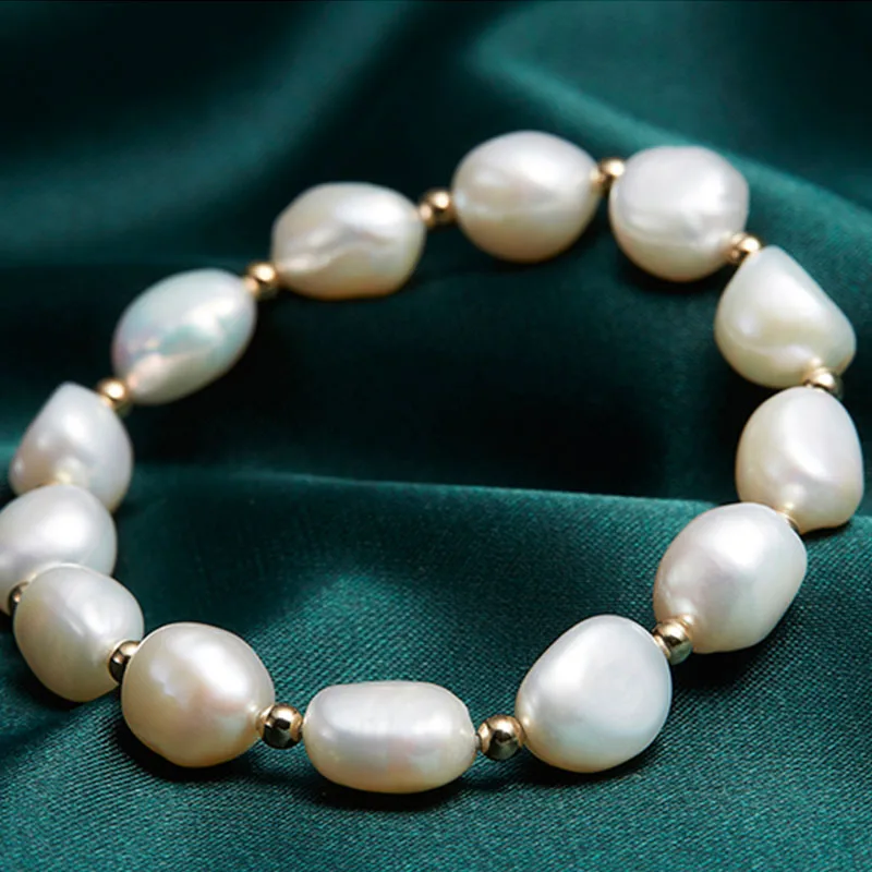 Elegant White Pink Purple Gray Natural Pearl Bracelet, Fashion Casual Freshwater Beaded Bracelet For Women Gift 2019 New