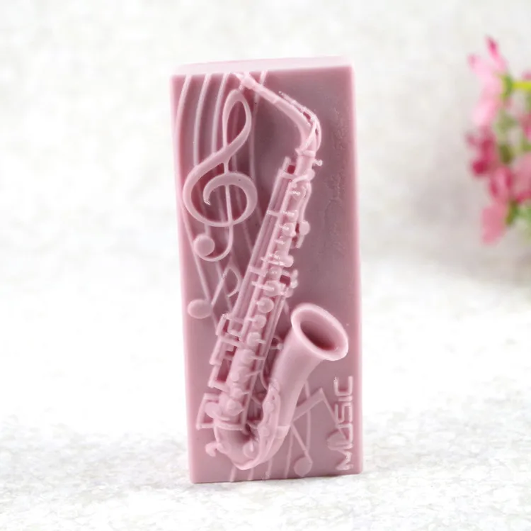 Saxophone Mold S483 Craft Art Silicone 3D Soap Mold Craft Molds DIY Handmade Candle Molds