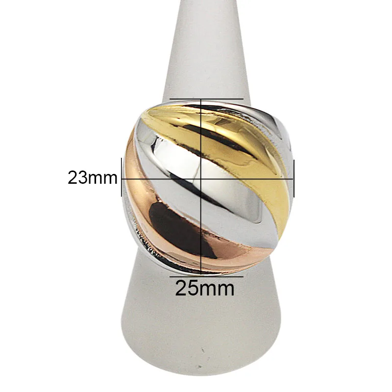 Fashion Design Gold Rose Gold Silver Color Finger Ring Attractive 3 Colors Stainless Steel Midi Mid Rings Size 6 7 8 9